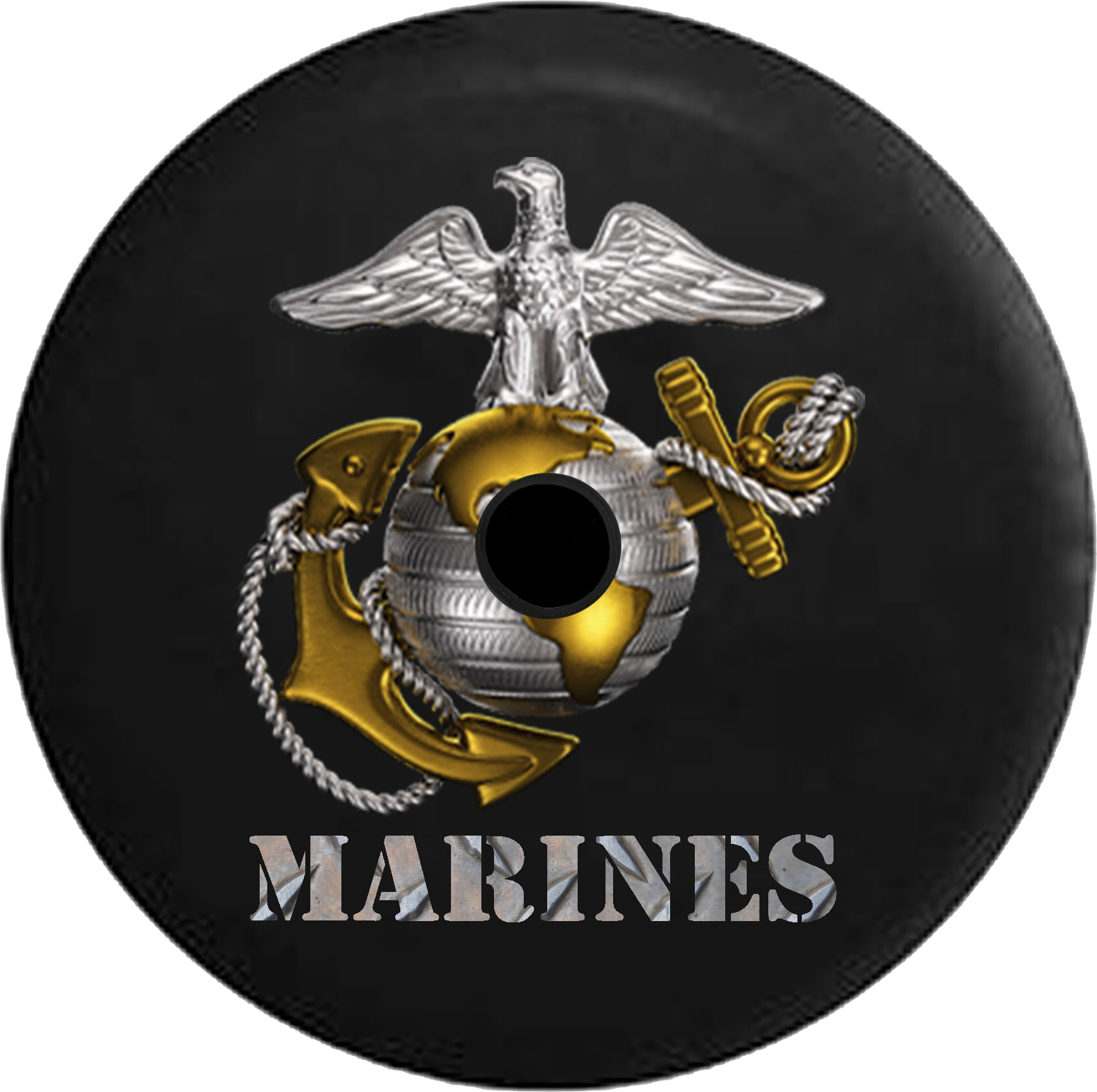 Marines Emblemon Black Disc