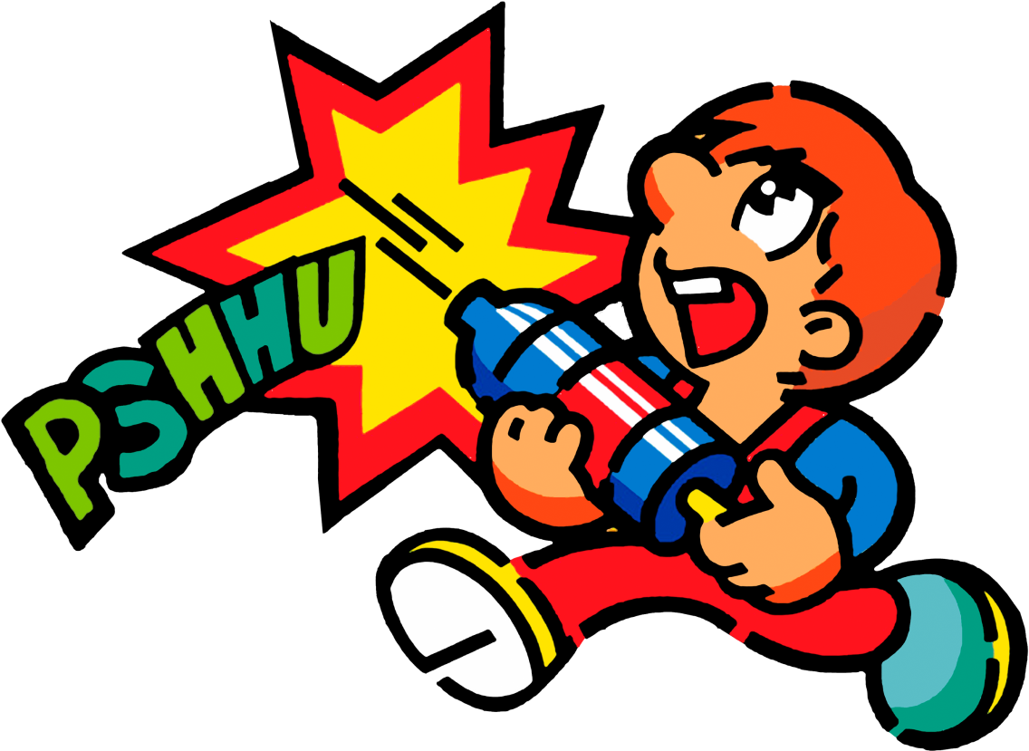 Mario Firing Super Scope Illustration