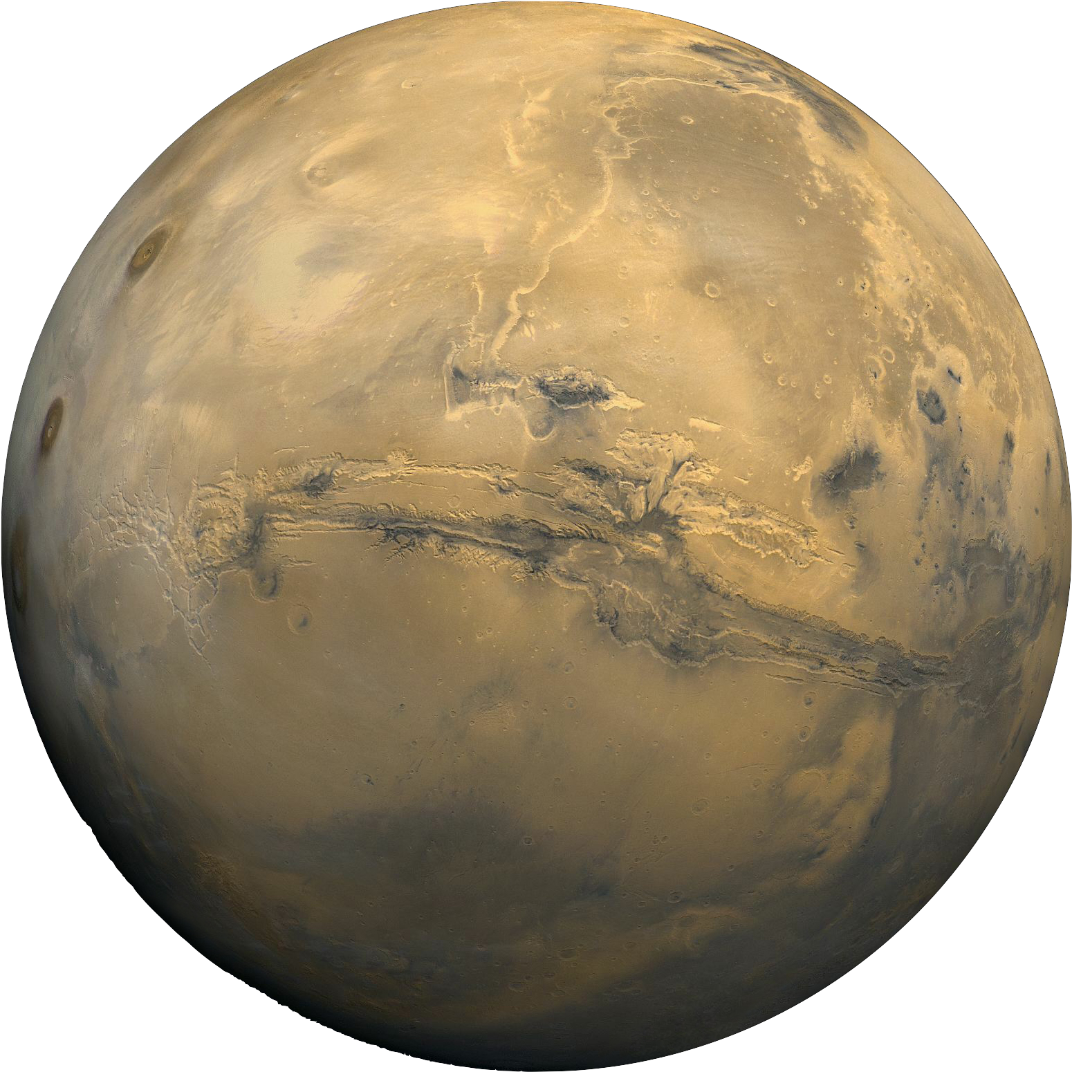 Mars Global View Valles Marineris