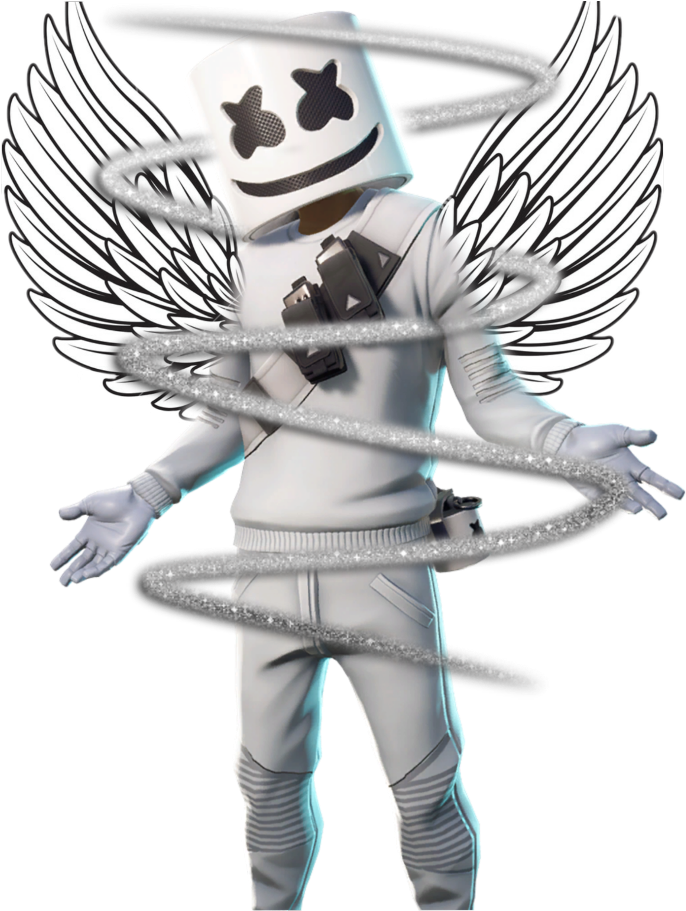 Marshmello Angel Wings Costume