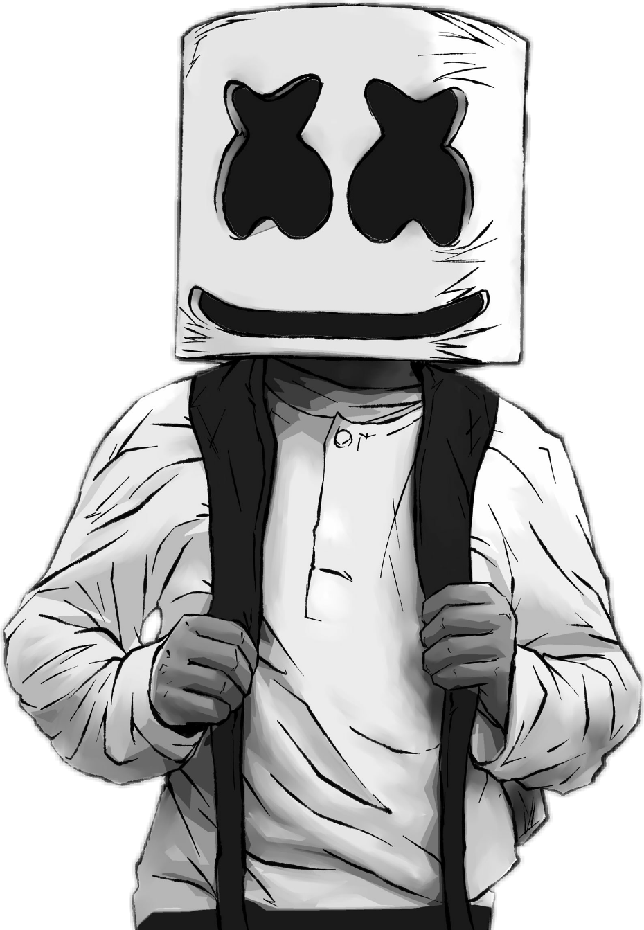 Marshmello D J Cartoon Artwork