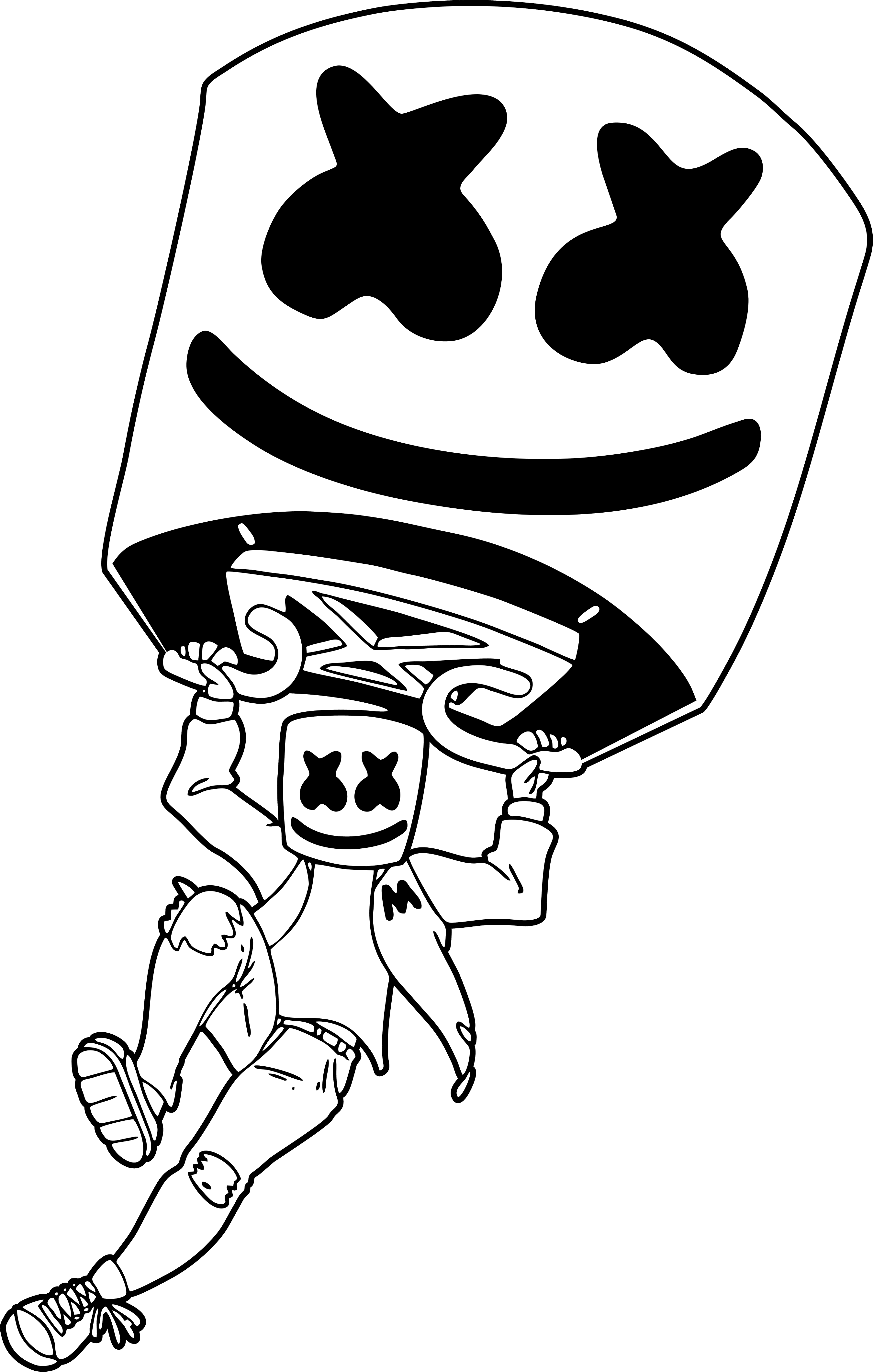 Marshmello D J Cartoon Drawing