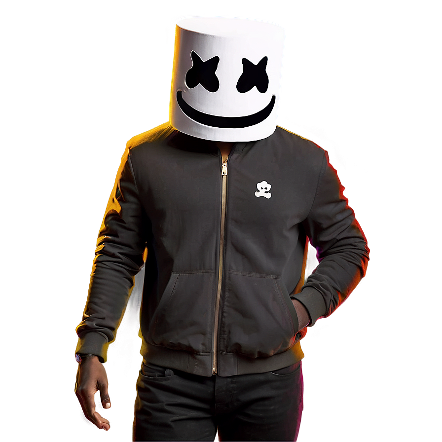 Marshmello Face For Gaming Avatar Png 06282024