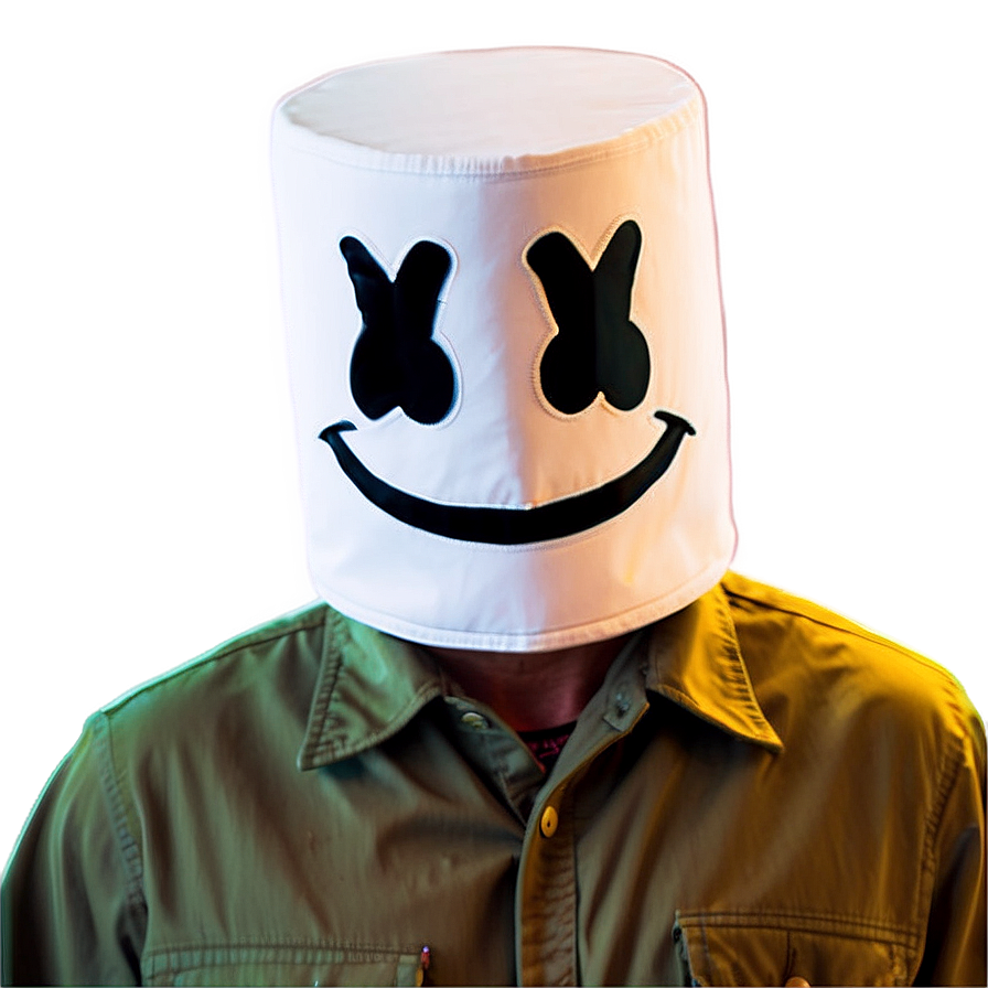 Marshmello Mask For Music Festival Png Fim8