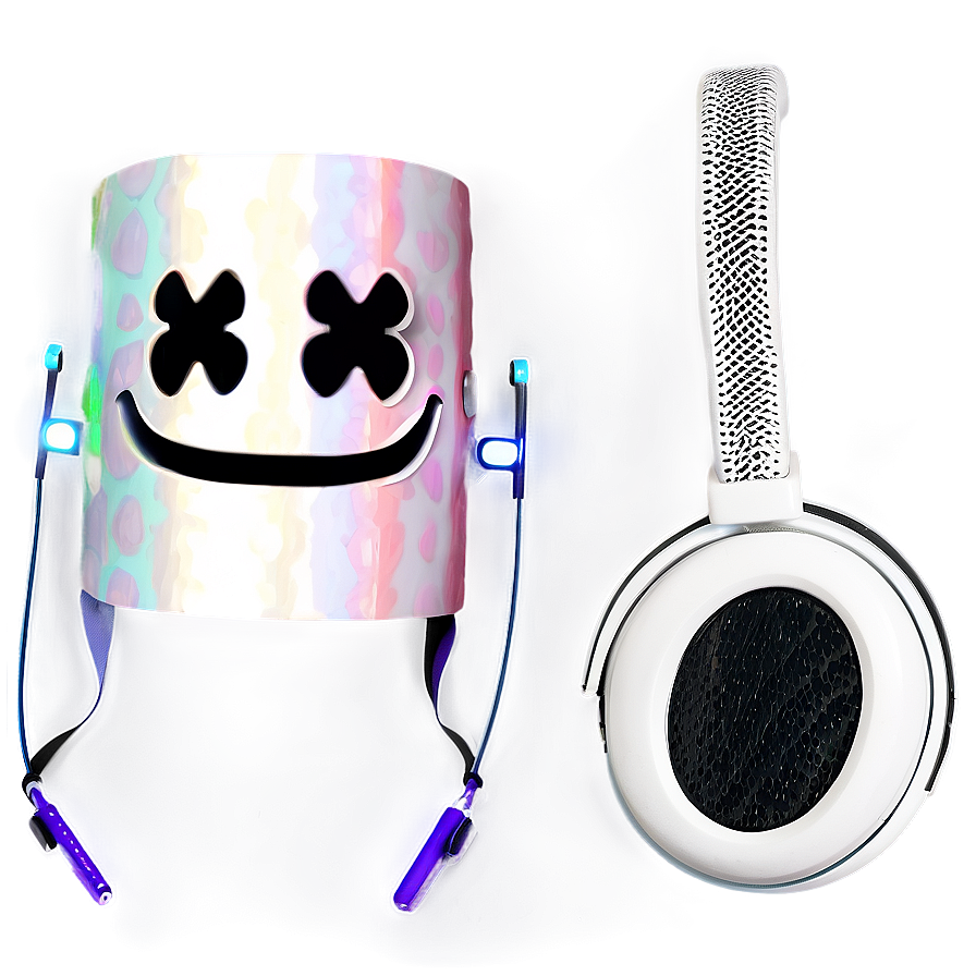 Marshmello Mask With Headphones Png 06282024