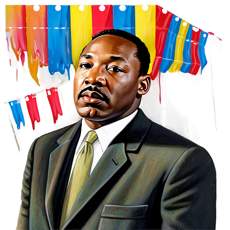 Martin Luther King Portrait Png Pdk