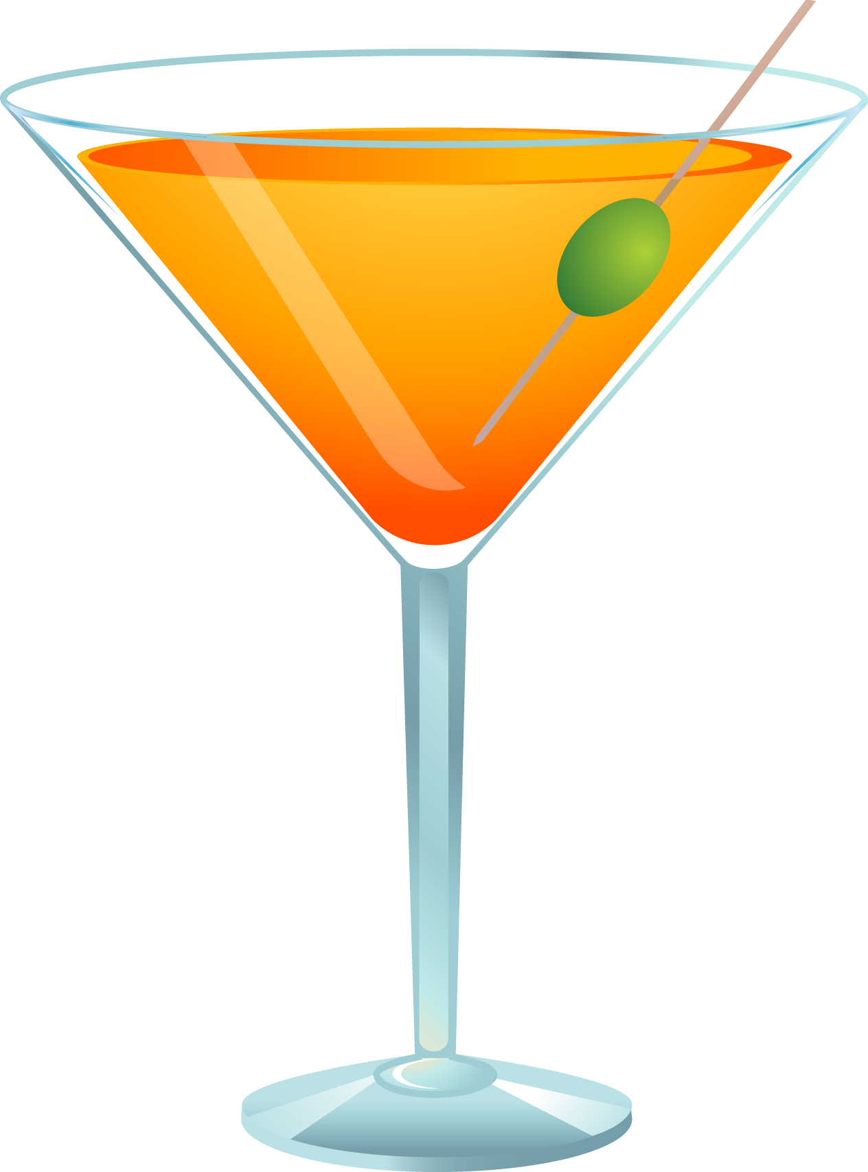 Martini Cocktail Illustration