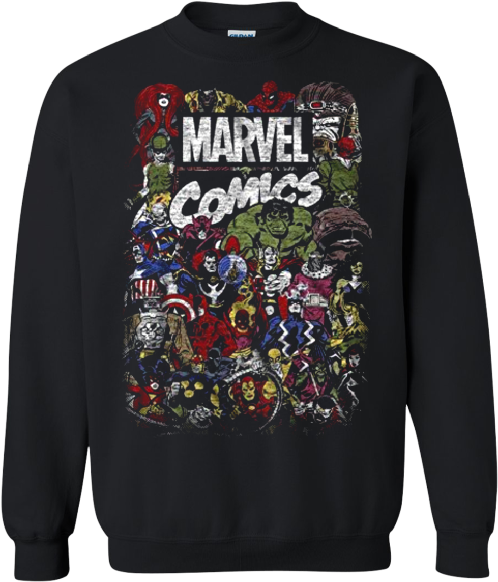 Marvel Comics Character Collage Sweatshirt