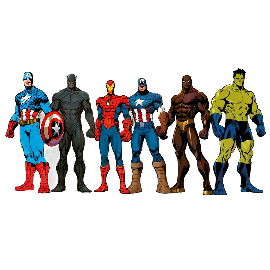 Marvel Heroes Group Png Doy