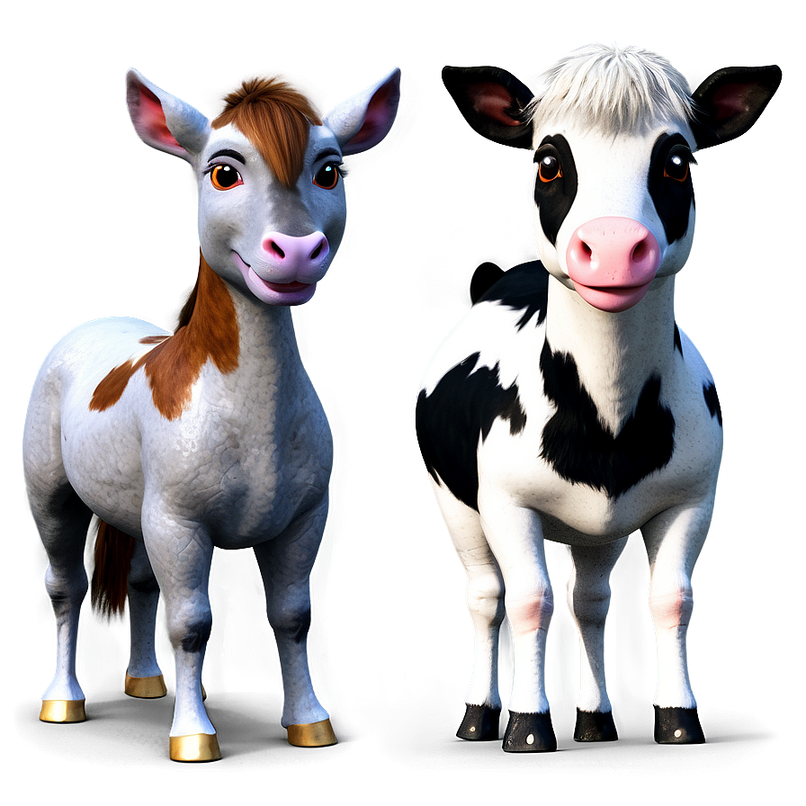 Mascot-styled Farm Animals Png Collection Ohi