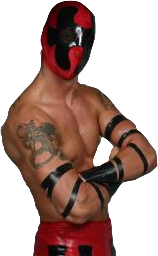 Masked Wrestlerin Redand Black