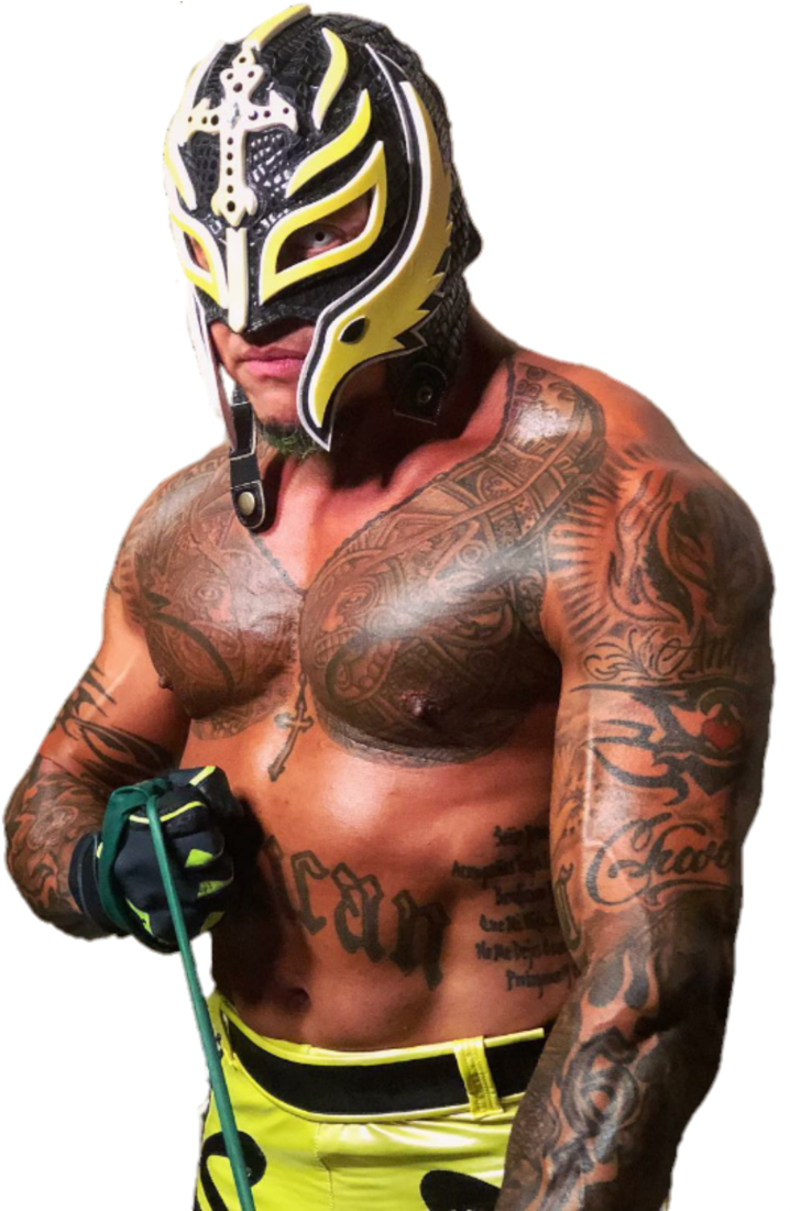 Masked Wrestlerwith Tattoos