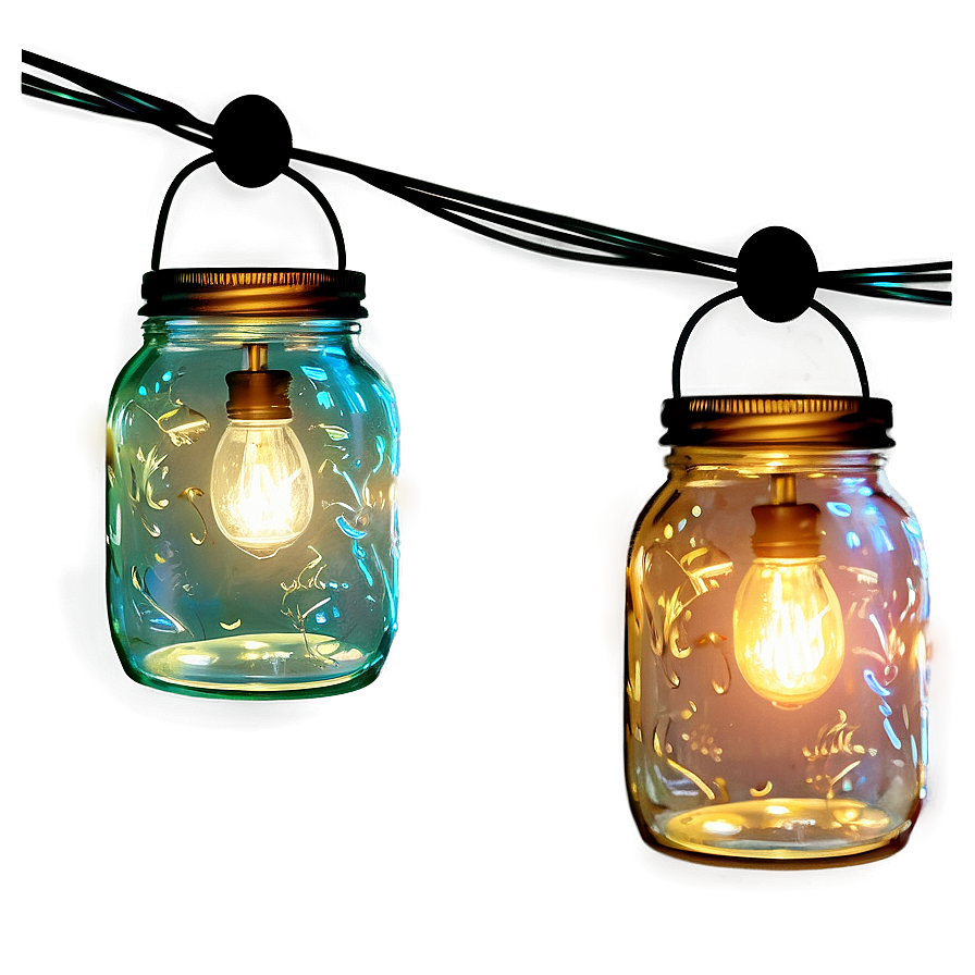 Mason Jar String Lights Png 05252024