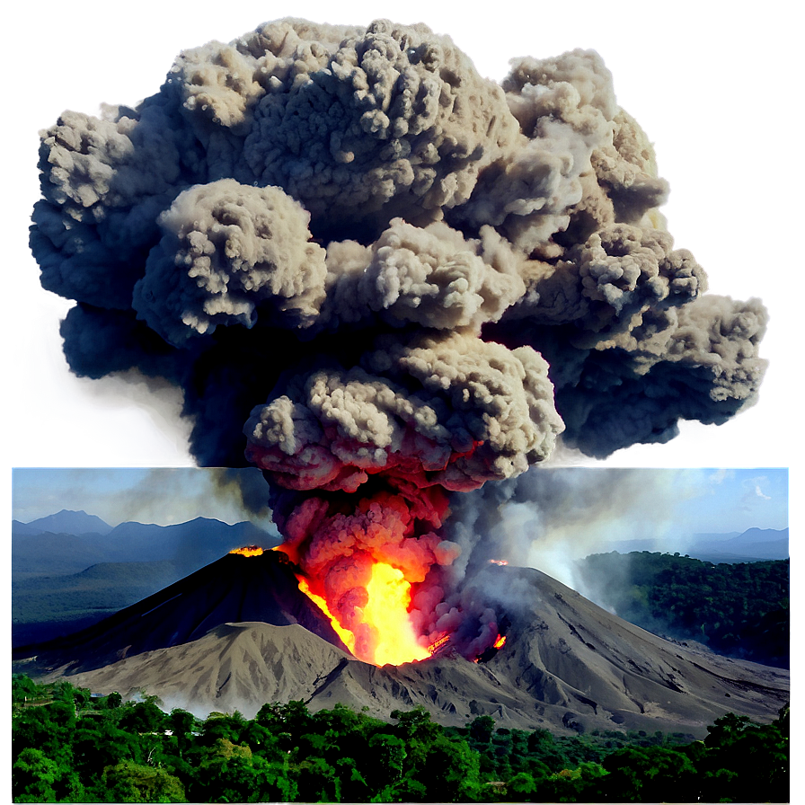 Massive Volcano Eruption Png Rqq1