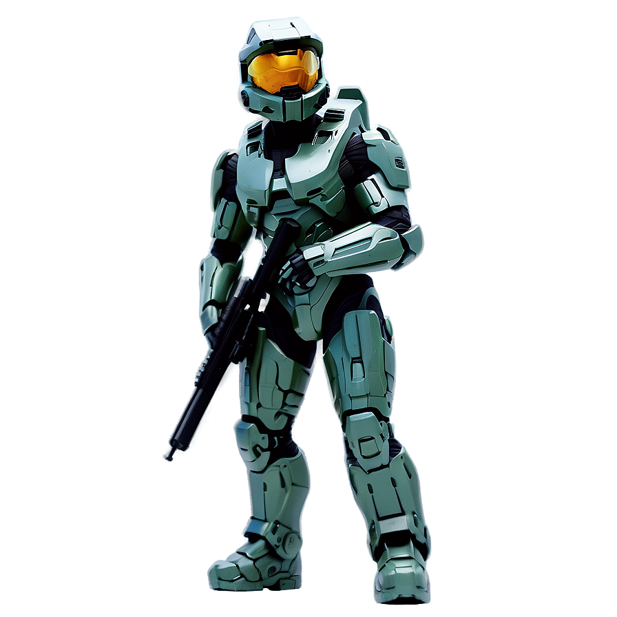 Master Chief Halo Skyline Background Png Fsk95