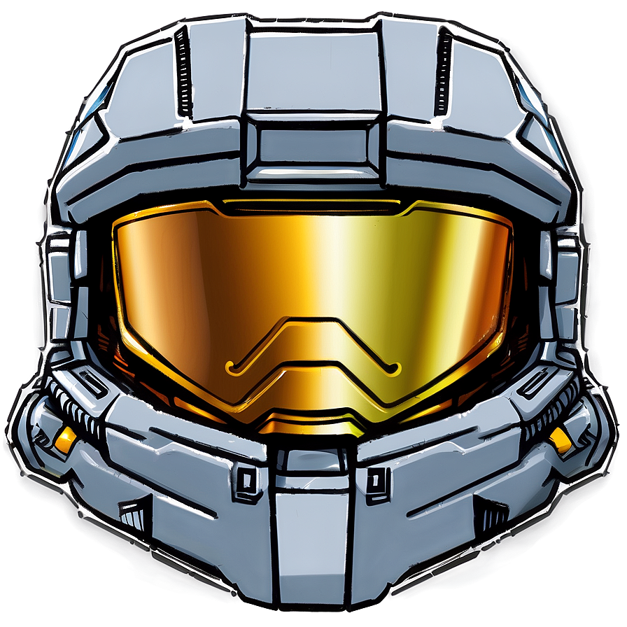 Master Chief Helmet Drawing Png 99