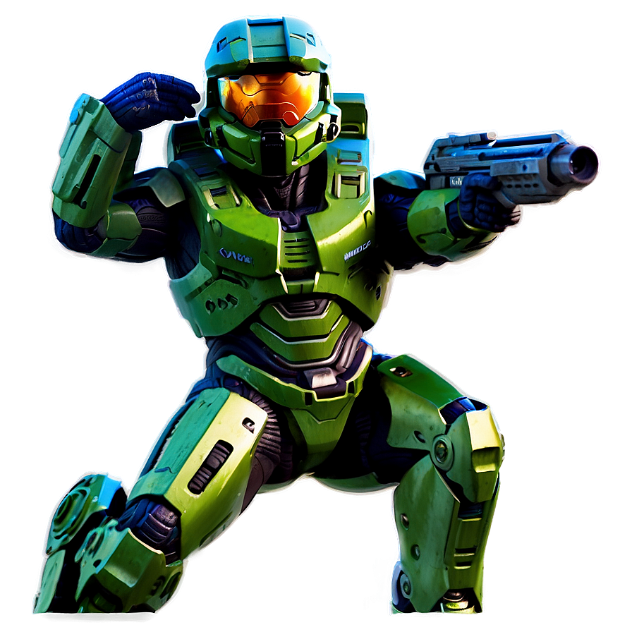 Master Chief In Battle Png Jqy