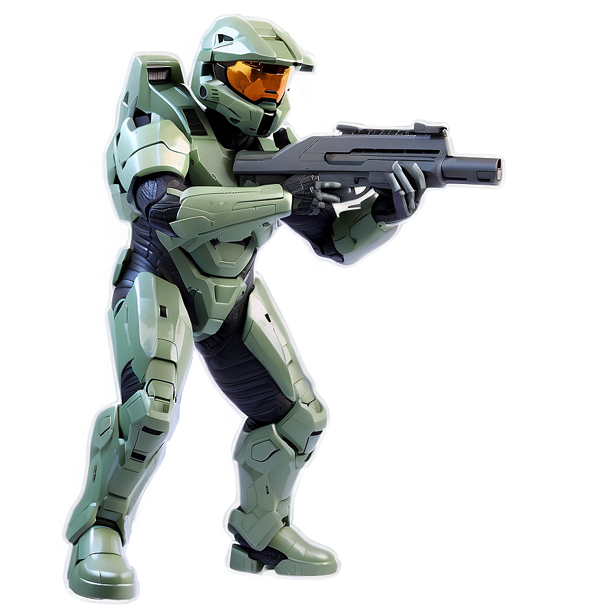 Master Chief In Halo Landscape Png Edi