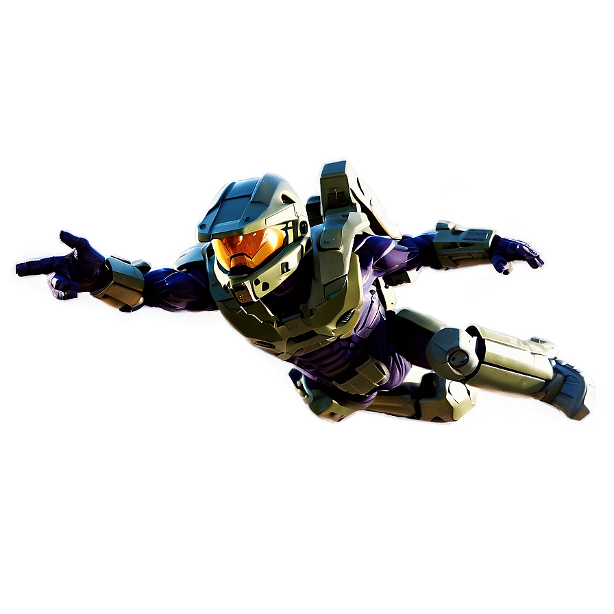 Master Chief Jumping Action Png 40