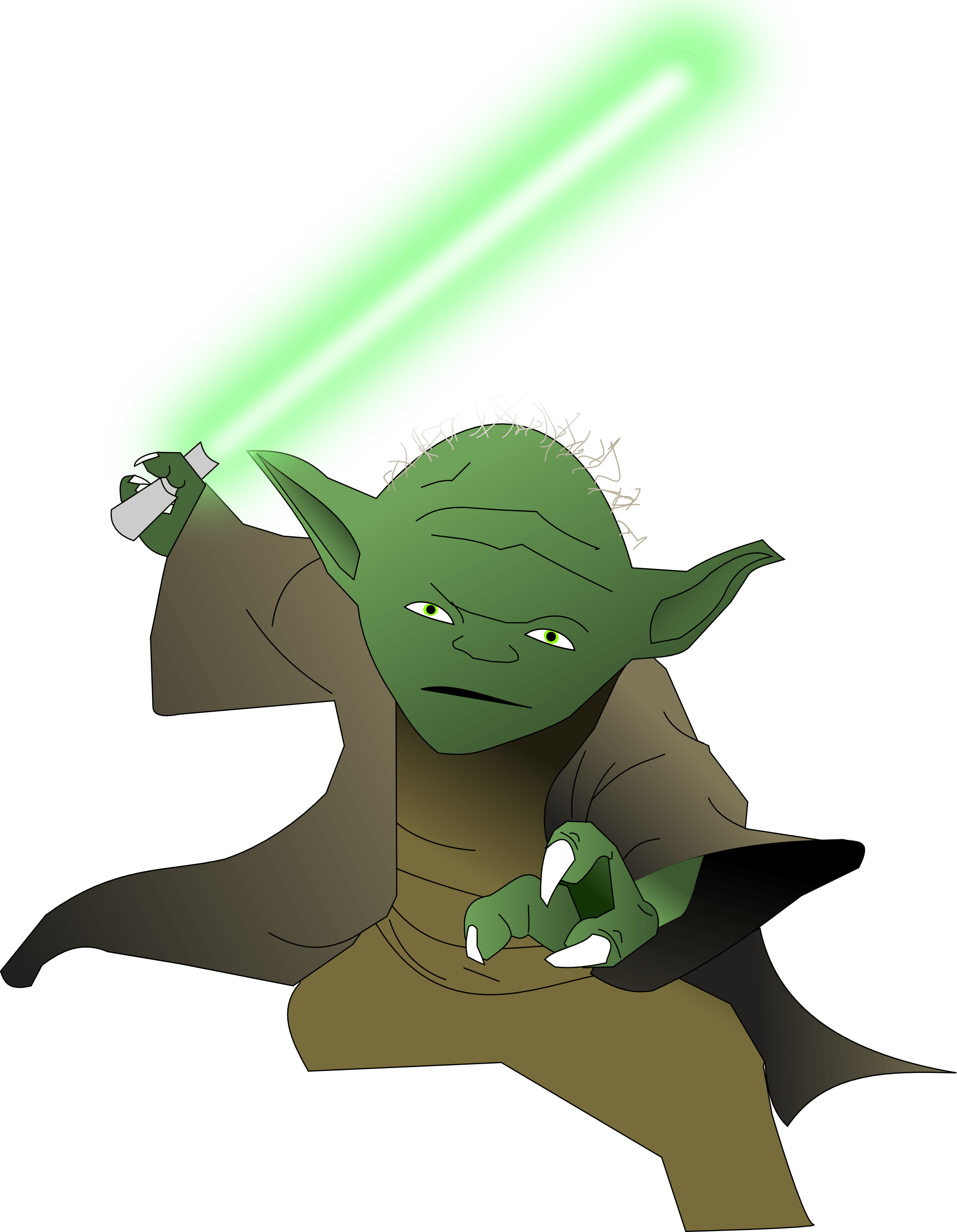 Master Yoda With Lightsaber.png