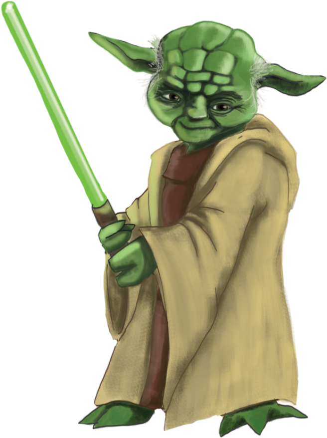 Master Yoda With Lightsaber