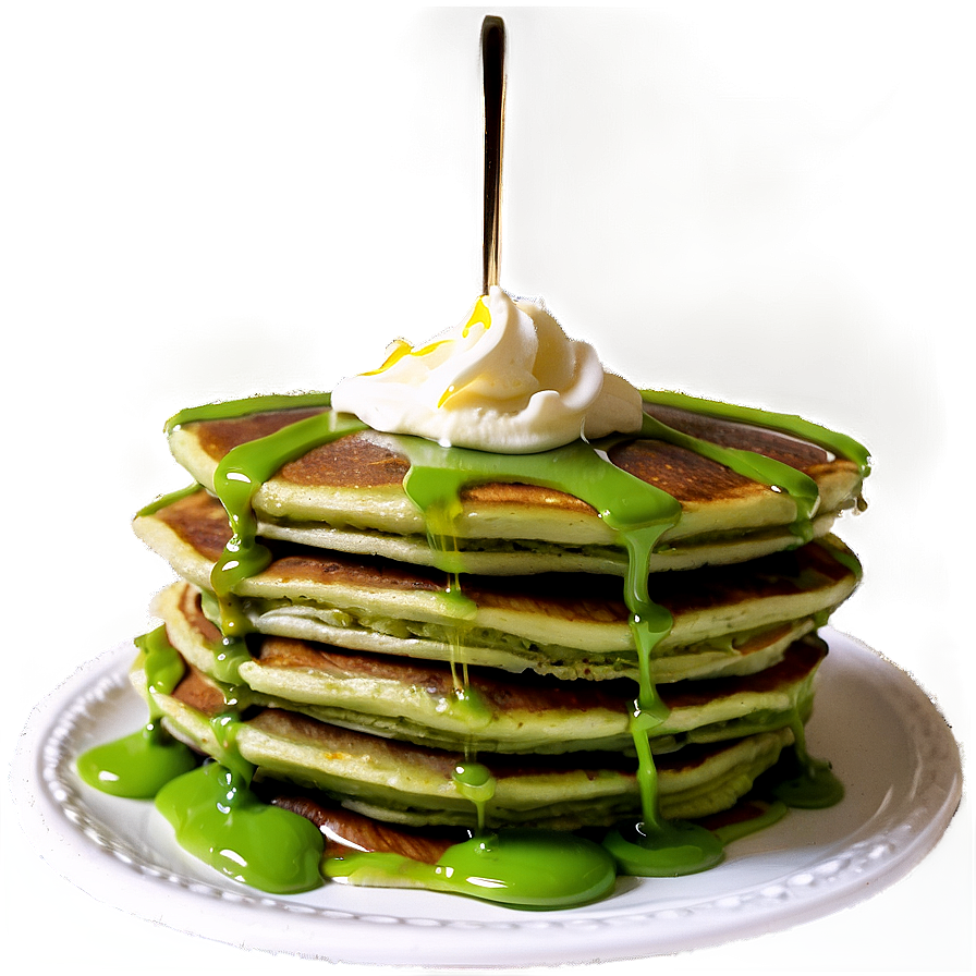 Matcha Green Tea Pancakes Png Vta42