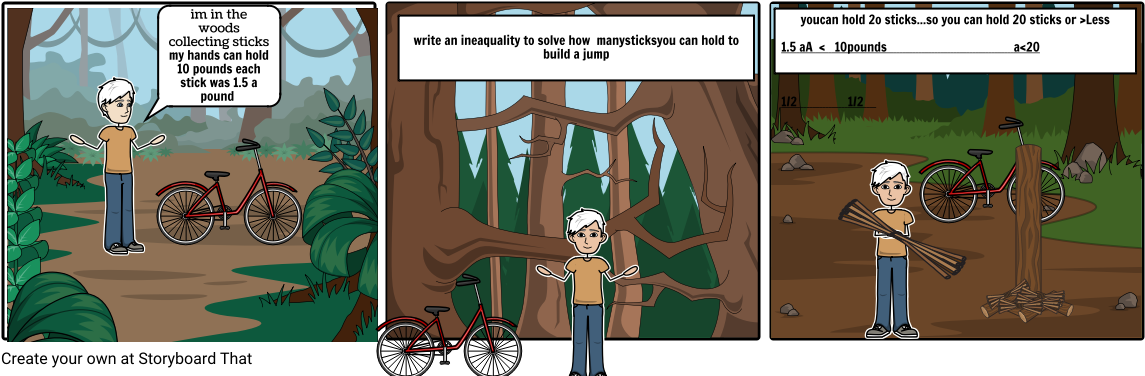 Math Problem Comic Strip Woods Scenario