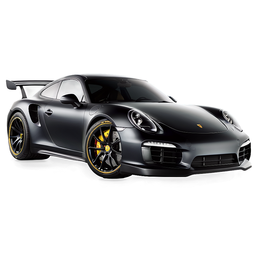 Matte Black Porsche Png 05062024