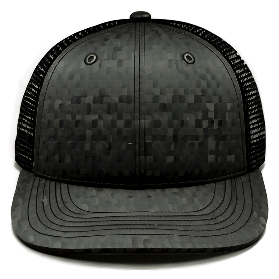 Matte Black Trucker Hat Design Png Whv21