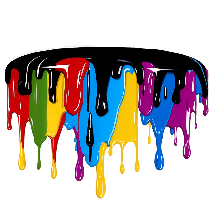 Matte Paint Drip Modern Png Jto51