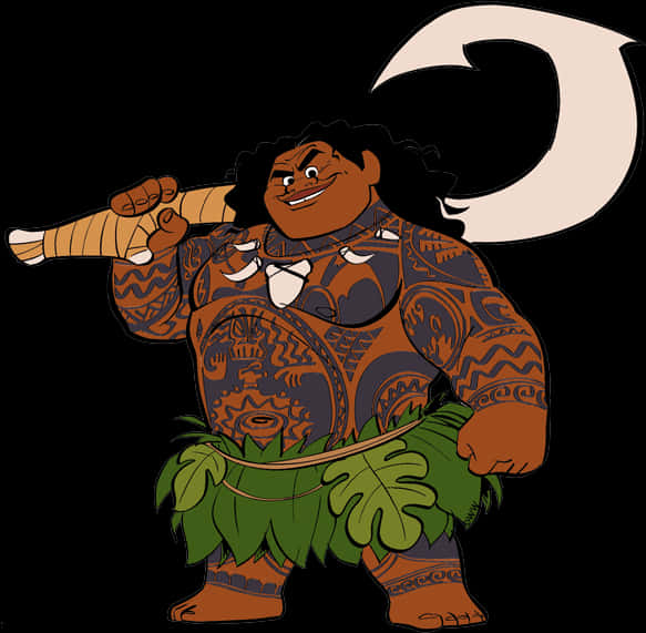 Mauiwith Hook Moana Character