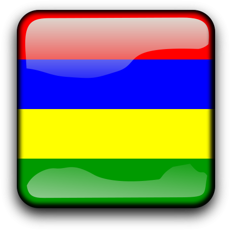 Mauritius Flag Button Design