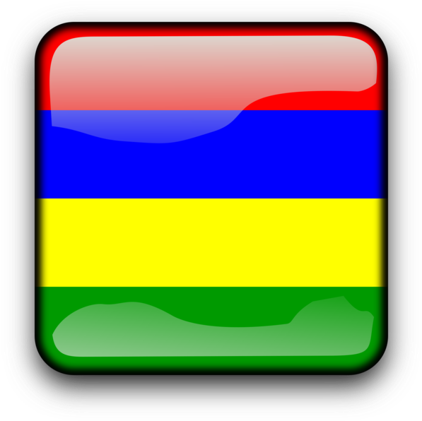 Mauritius Flag Button Design