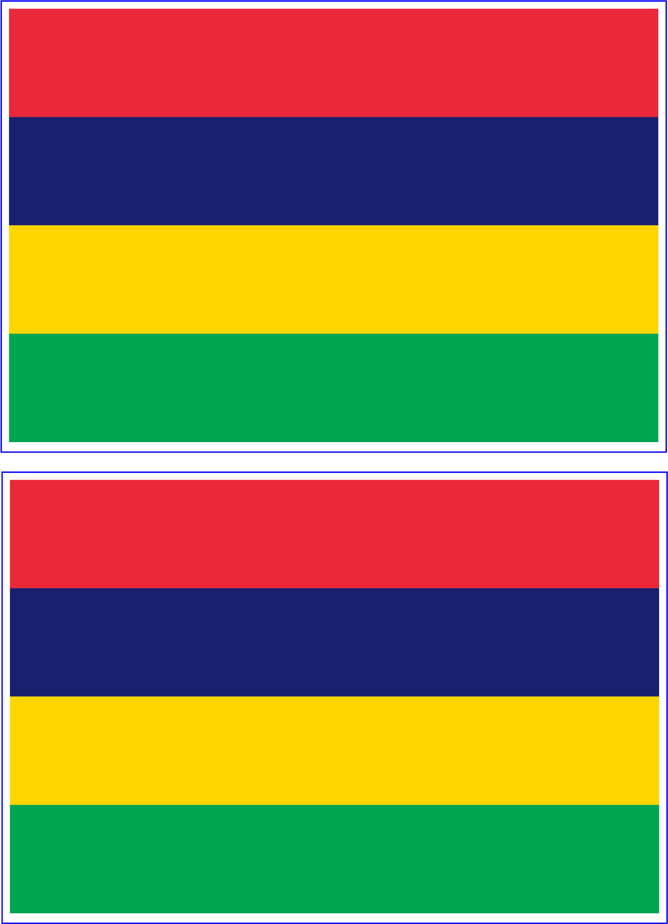 Mauritius Flag Vertical Display