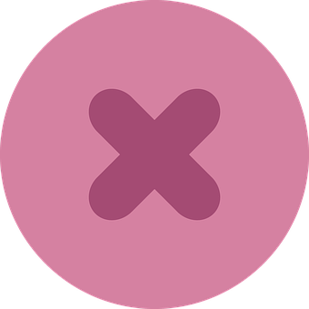 Mauve Circle Cross Icon