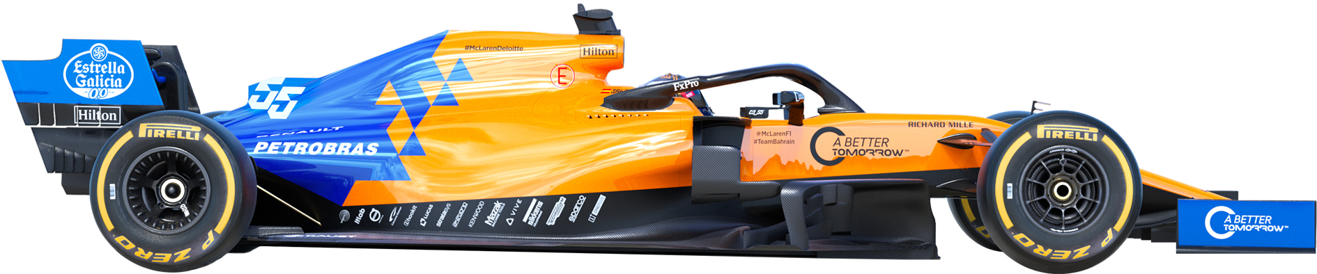 Mc Laren F1 Racing Car Side View