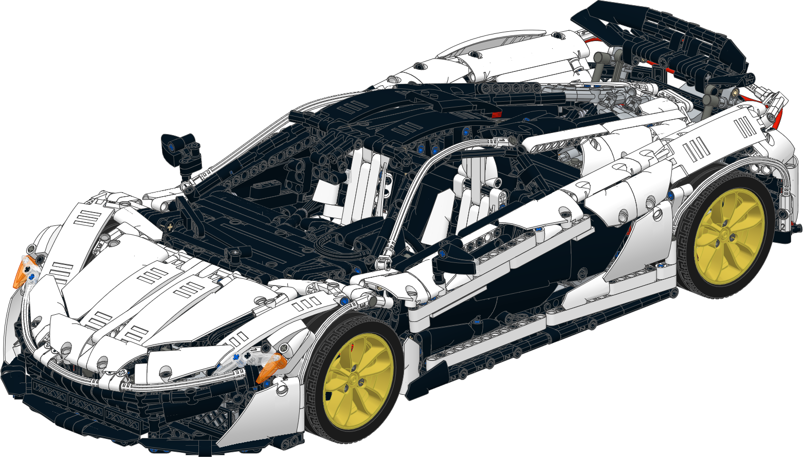 Mclaren Supercar Technical Illustration