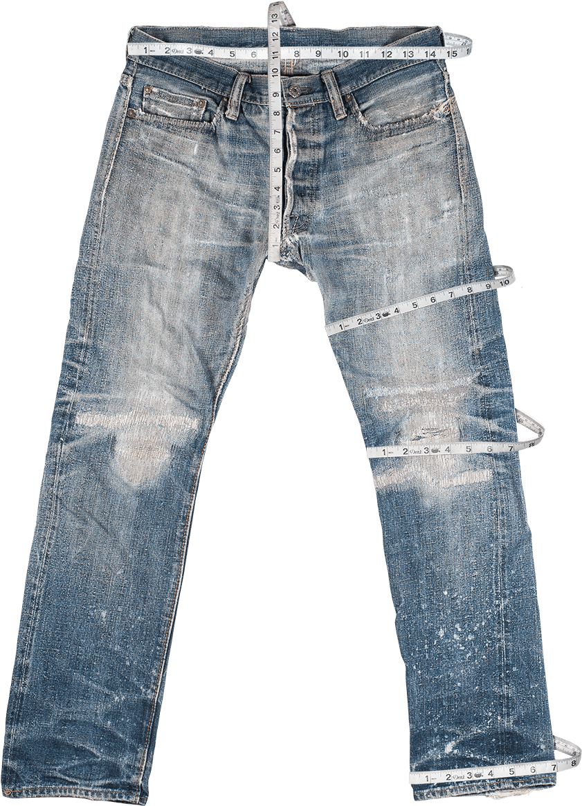 Measuring Denim Jeanswith Tape