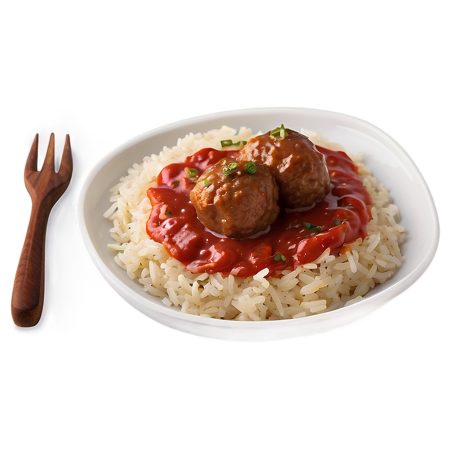 Meatball And Rice Combo Png Lof