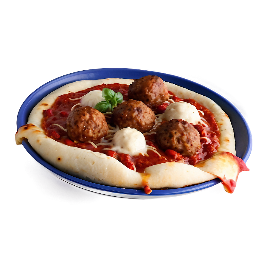 Meatball Topped Pizza Png 06242024