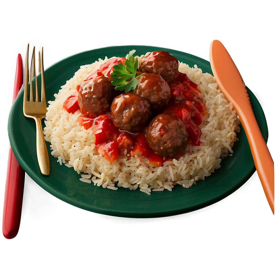 Meatballswith Riceand Tomato Sauce