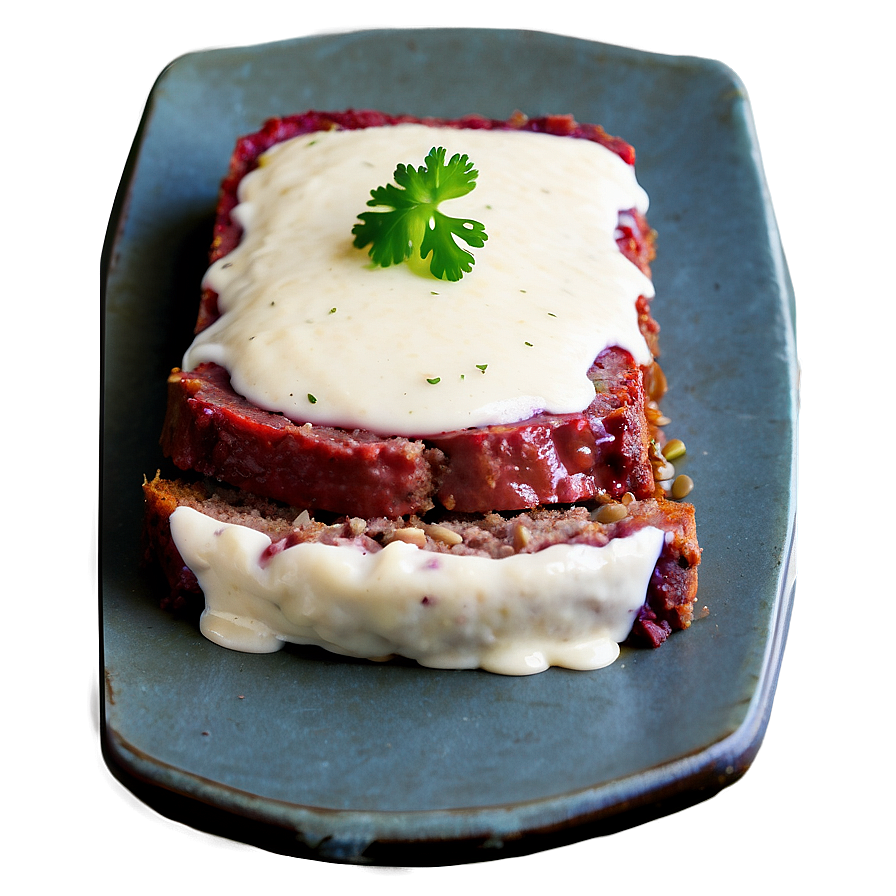 Meatloaf With Creamy Topping Png Cws