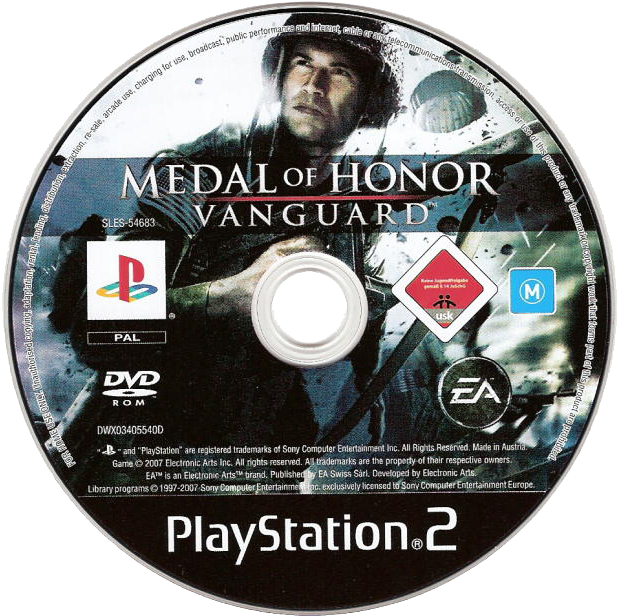 Medalof Honor Vanguard P S2 Game Disc