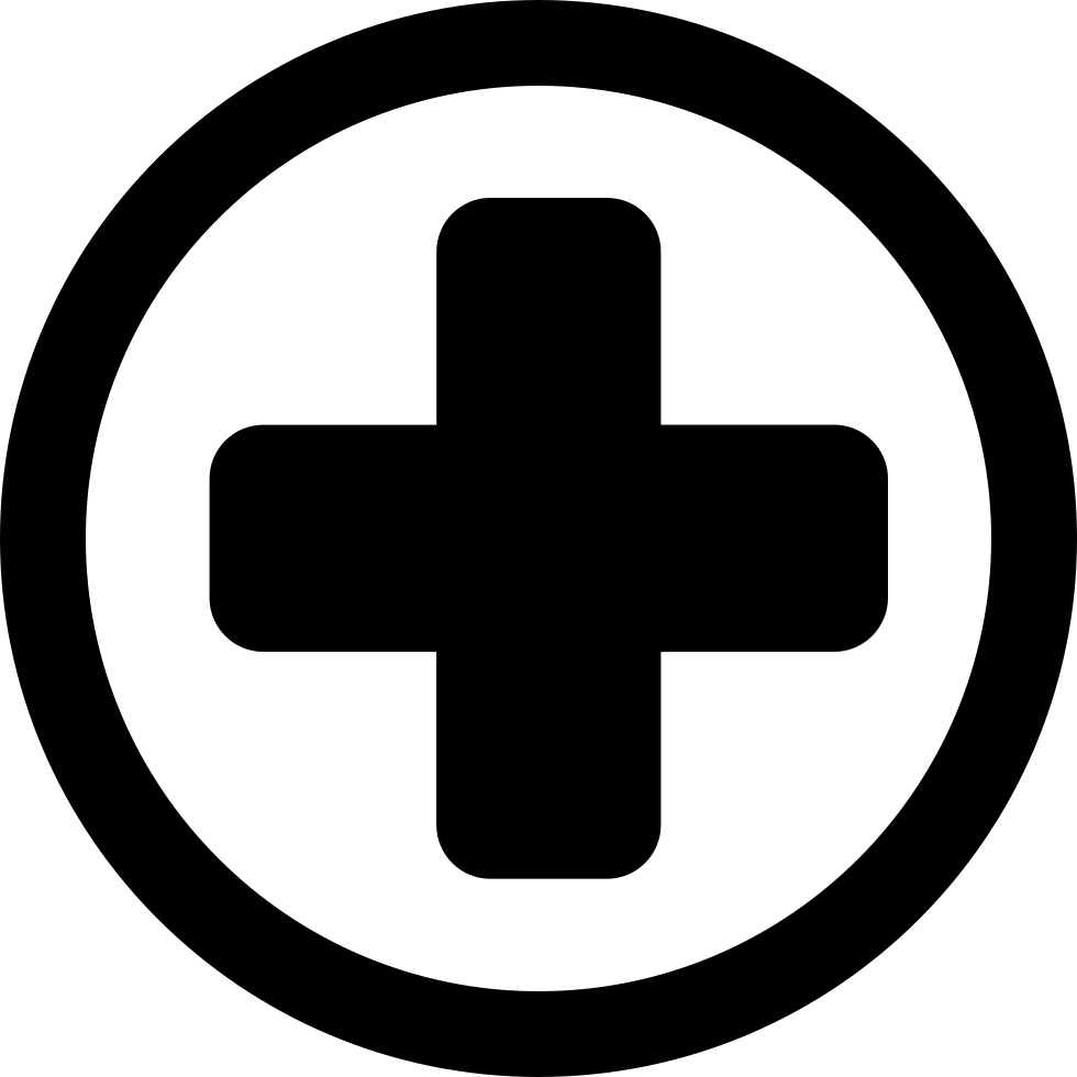 Medical Cross Symbol Blackand White