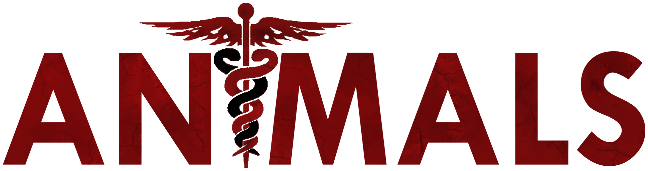 Medical Symbol Red Caduceus Animals Text