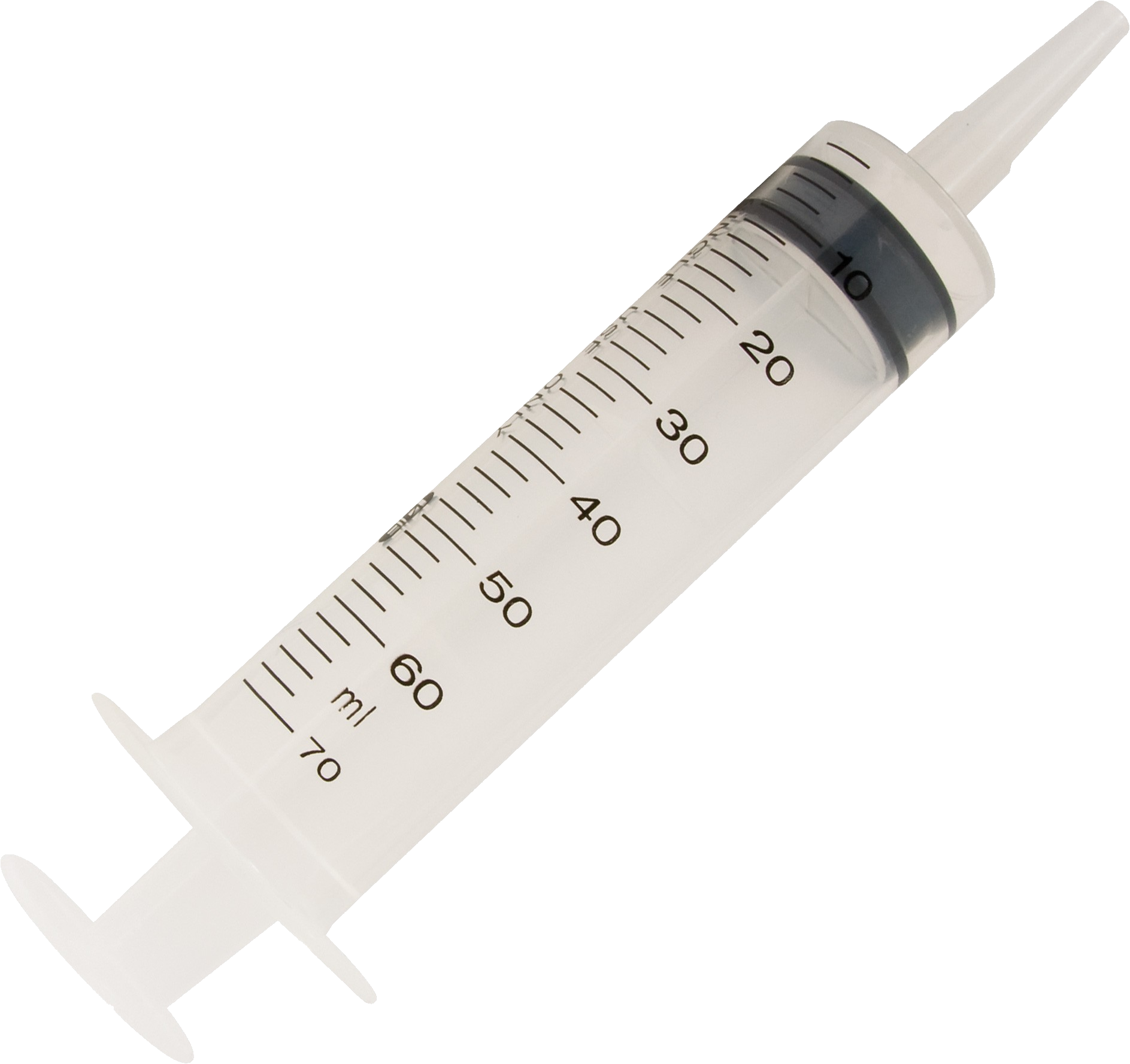 Medical Syringe Isolatedon Blue Background