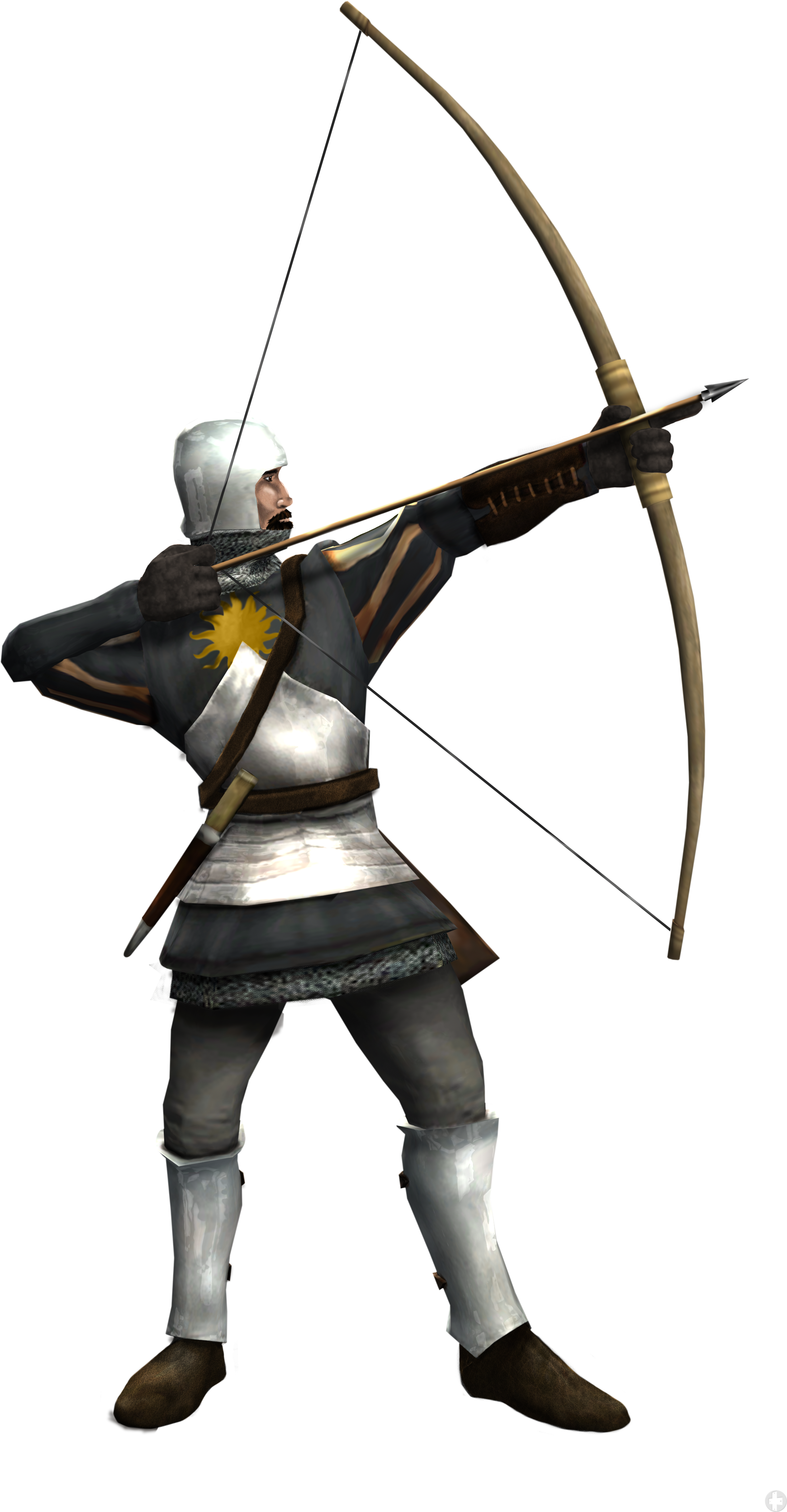 Medieval Archer Readyto Shoot