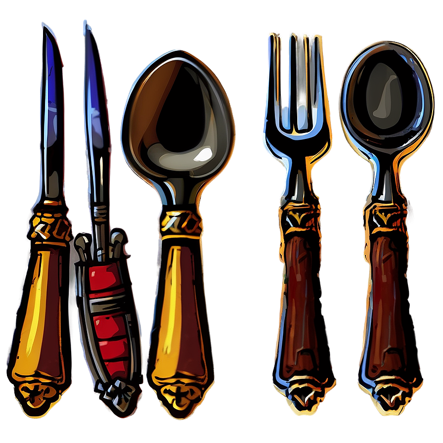 Medieval Banquet Utensils Png 06212024