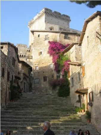 Medieval_ Castle_ Overlooking_ Stone_ Stairway