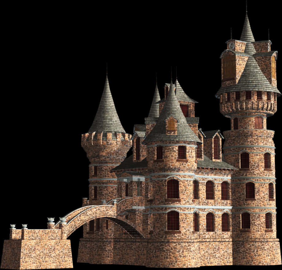 Medieval Castle3 D Model